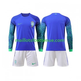 Maillot/Tenue Brésil Enfant Exterieur Coupe du monde 2022 Manche Longue